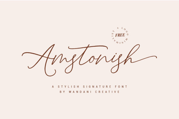 Amstonish Font for Handmade and Commercial Craft Projects