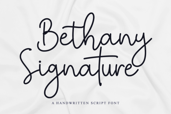Bethany Signature Font for Handmade Creations