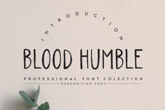 Blood Humble Font for Web Design