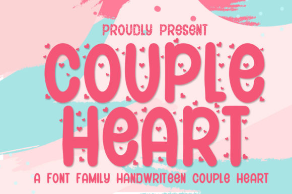 Couple Heart Font for Romantic Craft Projects