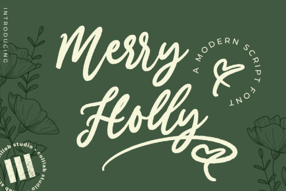 Merry Holly Font for Handmade Creations