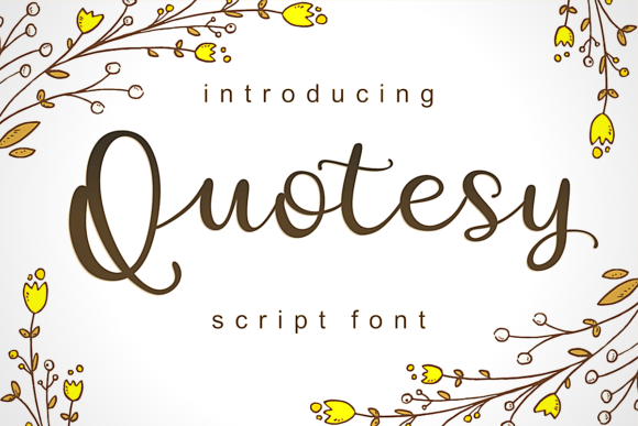 Quotesy – A Delicate Script Font for Handmade Creations