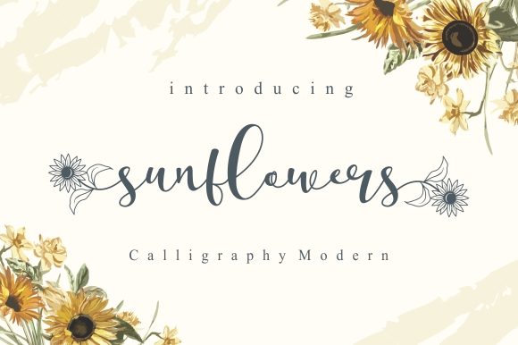 Sunflowers Font for Eye-Catching Branding