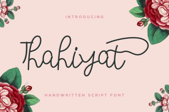 Thahiyat: A Flowing Script Font for Handmade Creations